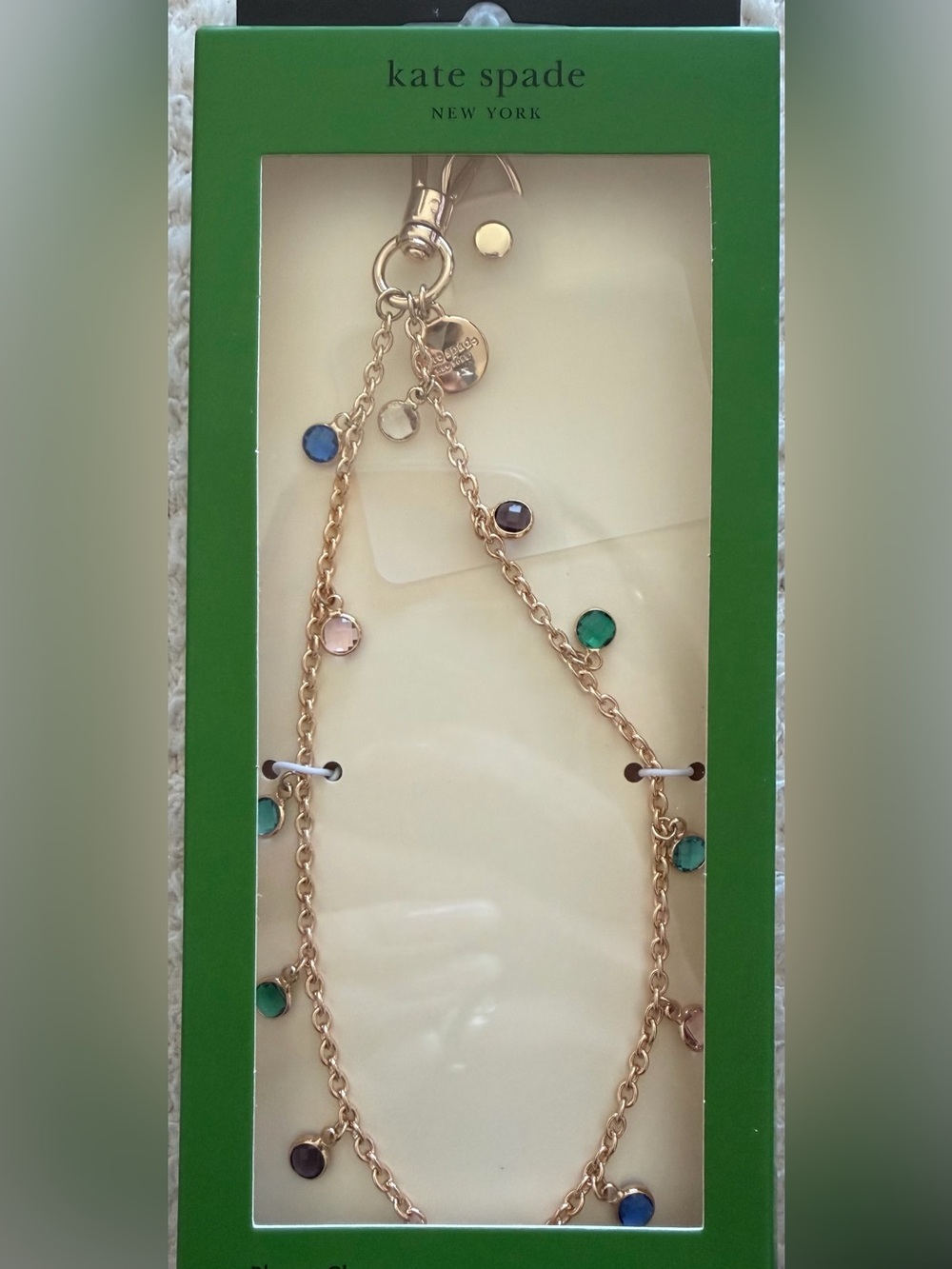 kate spade NEW YORK Multi-Color Crystal Phone Charm Holder